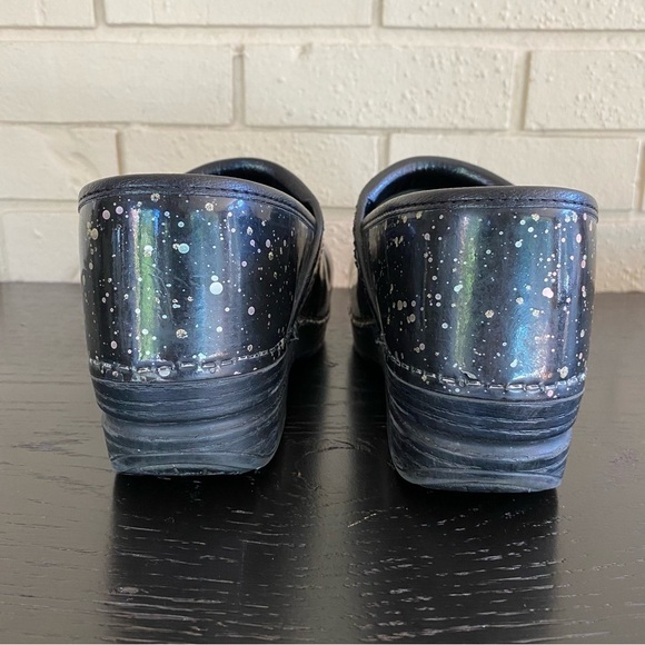 Dankso XP Professional Black Gold speckled Leather Clogs Shoes Womens Sz 39 - Picture 3 of 7